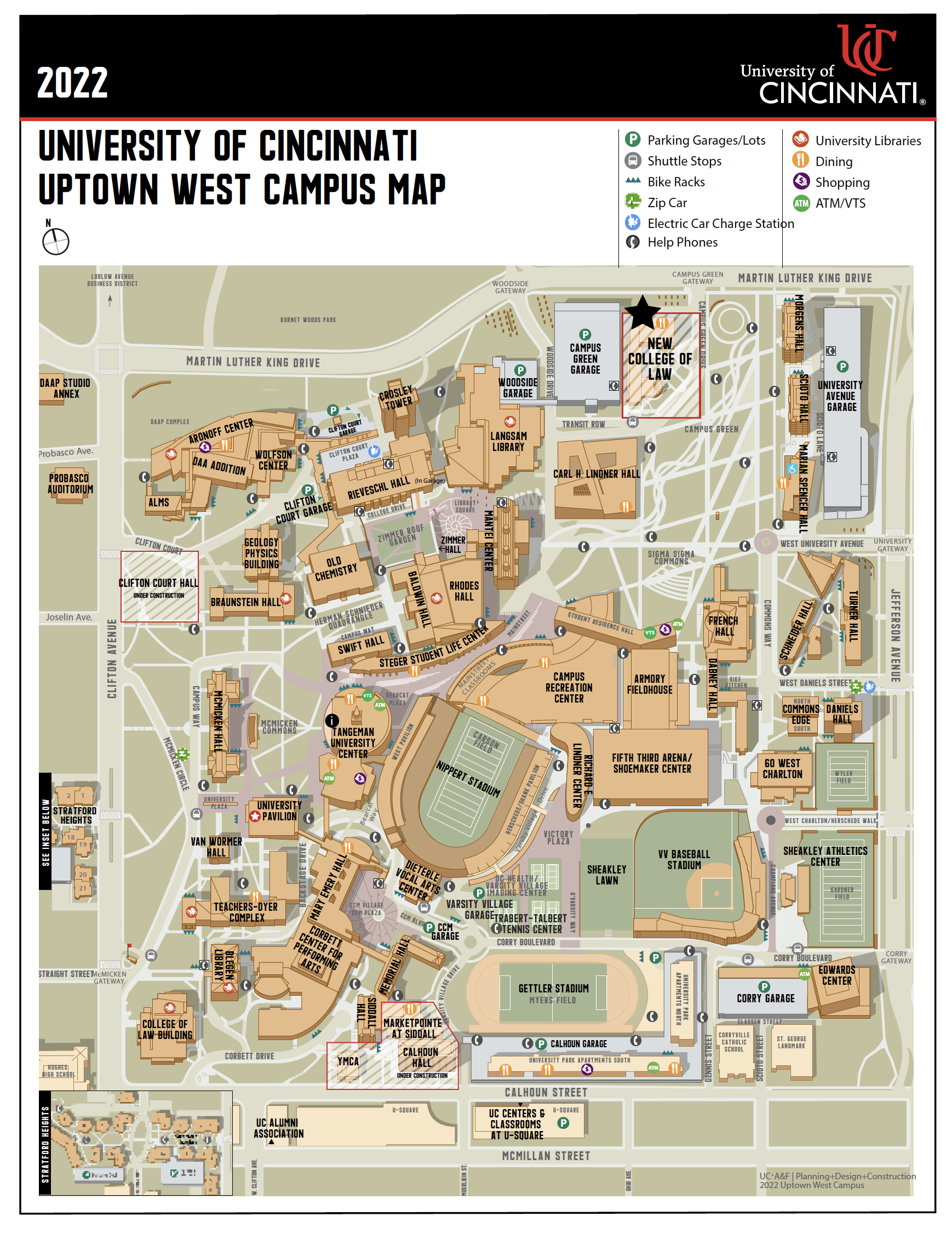 UC Campus Map - West Campus